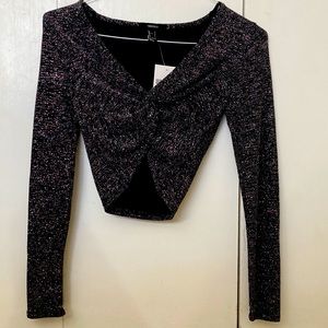 Small Knit Top Black/Multi colored Forever21